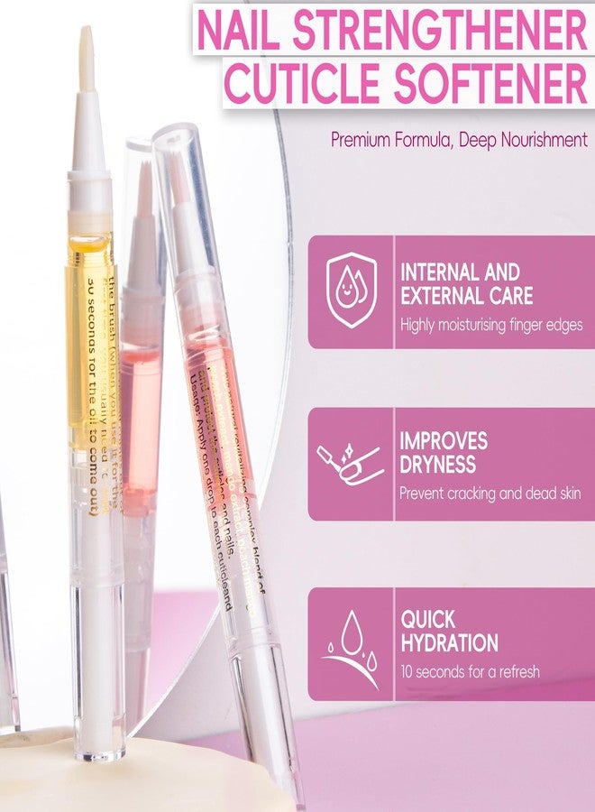Foncomy 2PCS Cuticle Oil Pen for Nails,Nail Oil Pen for Nail Care,Cuticle Oil for Nails with Nail File,Nail Oil Cuticle Prevent Dry Cracking and Hangnails,Deep Nourishment(Strawberry & Orange Flavor) - Image 3